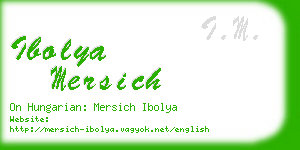 ibolya mersich business card